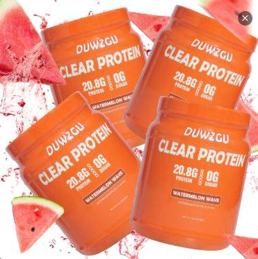 HLP Medical Supplies whey protein powder container with label, white scoop, and nutritional information on the packaging.