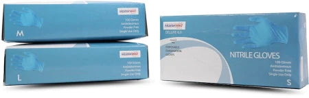 Mastermed Deluxe Blue or Black Nitrile Gloves Tear Resistant Powder Free 6.0g - FREE SHIPPING
