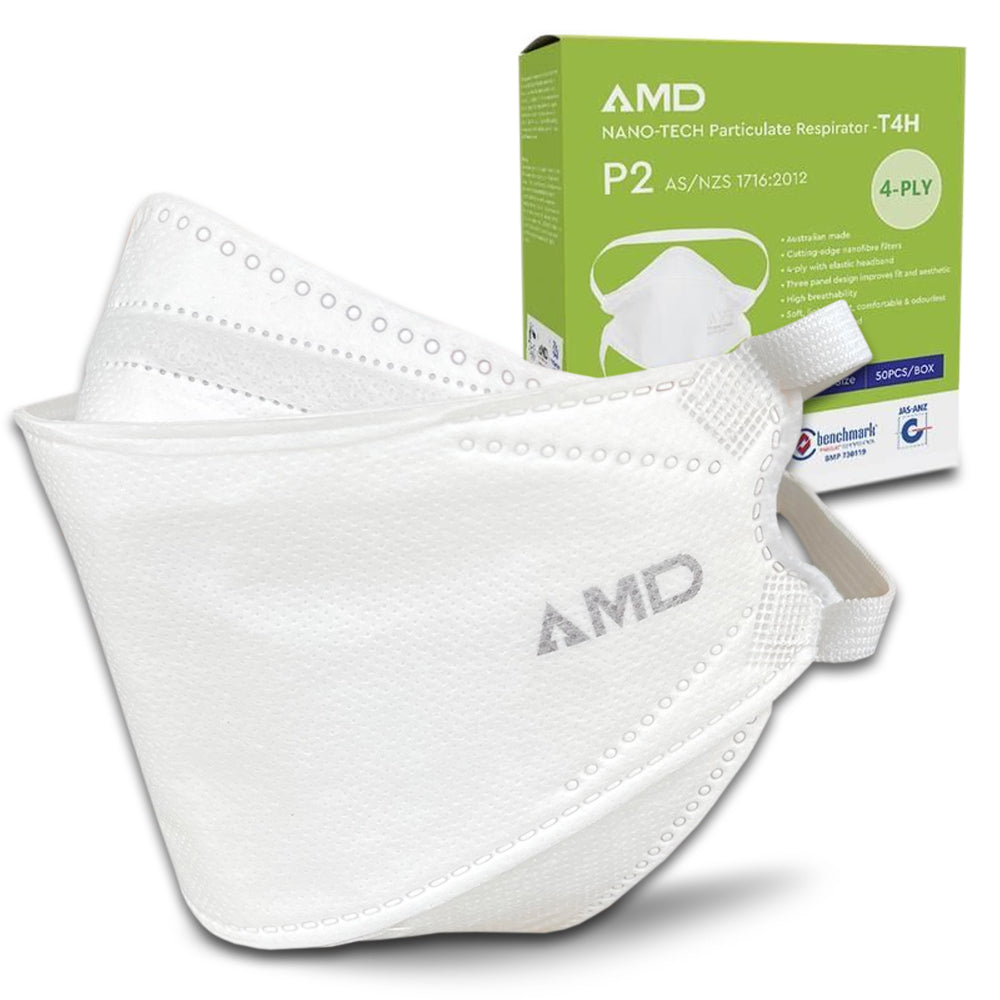 P2 Nano-Tech Particulate Respirator- Head Band Face Mask 50PCS (Small)