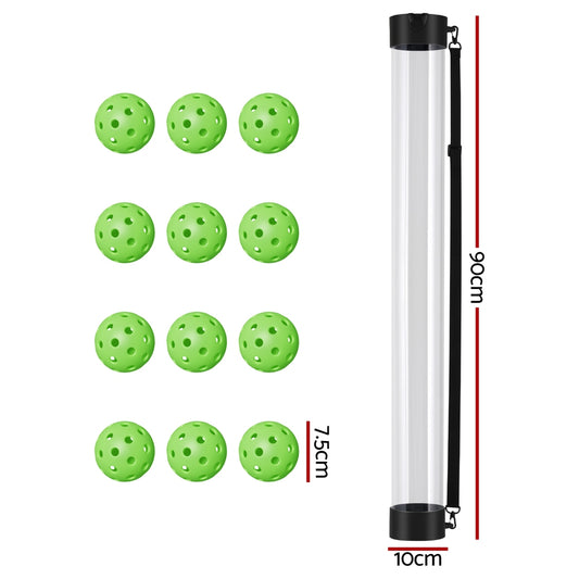 Everfit 12-piece pickleball collector set with multi-ball retriever and portable storage, featuring adjustable strap for easy carrying.