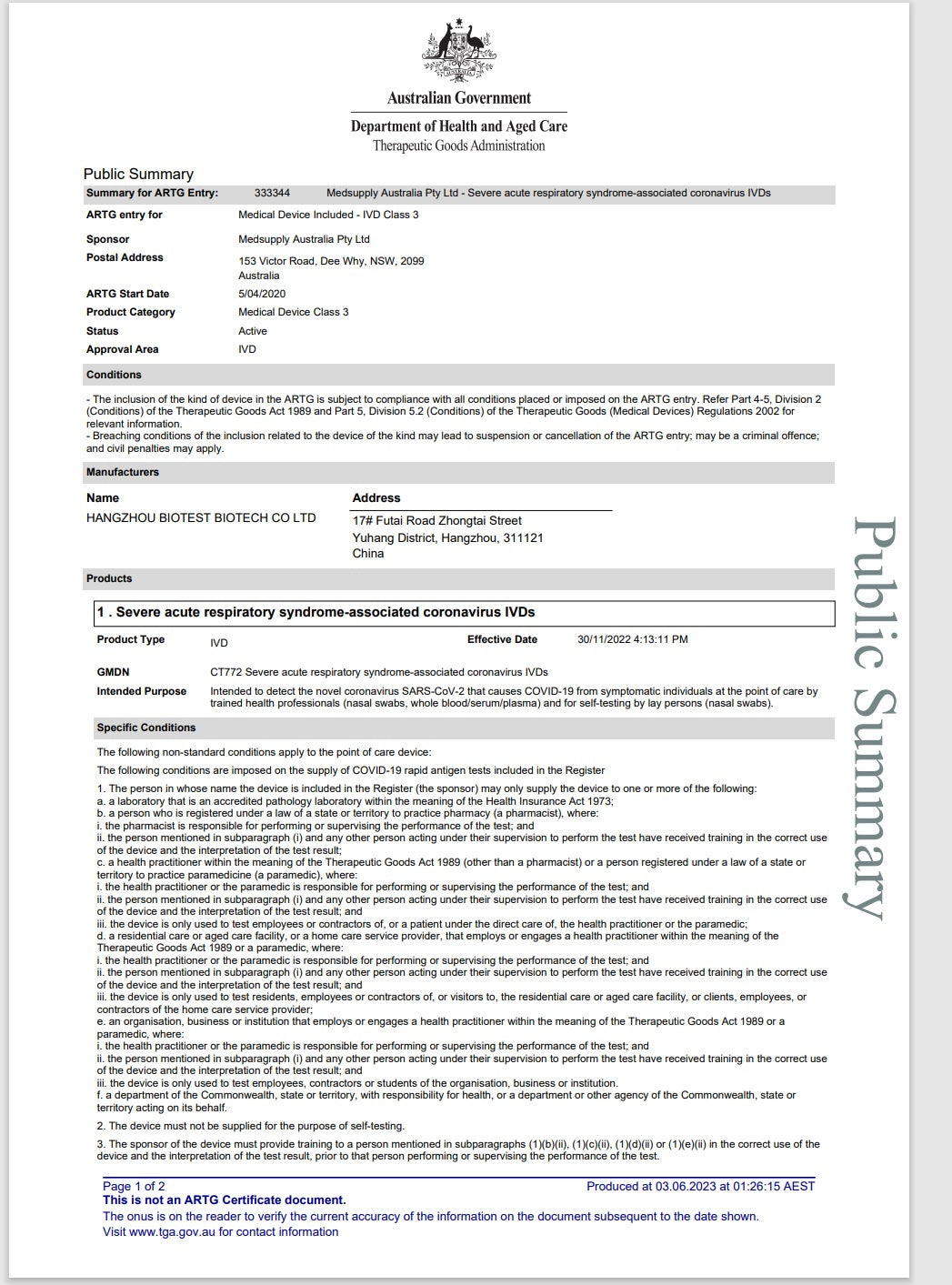 RightSign COVID-19 Rapid Antigen Test (Nasal Swab) - 5 Pack