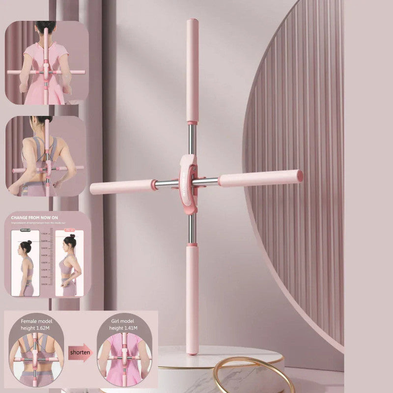Hlpmedical Yoga Stick Hunchback Corrector 80cm adjustable for posture support during yoga and fitness exercises.