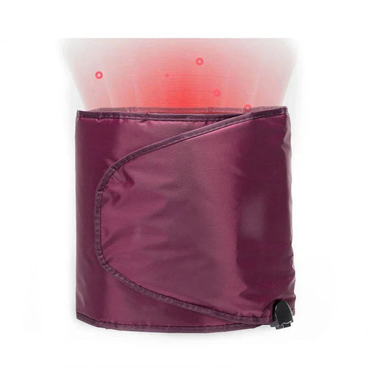 Hlpmedical electric infrared sauna heating belt on waist, slim and flexible design for relaxation and muscle warmth.
