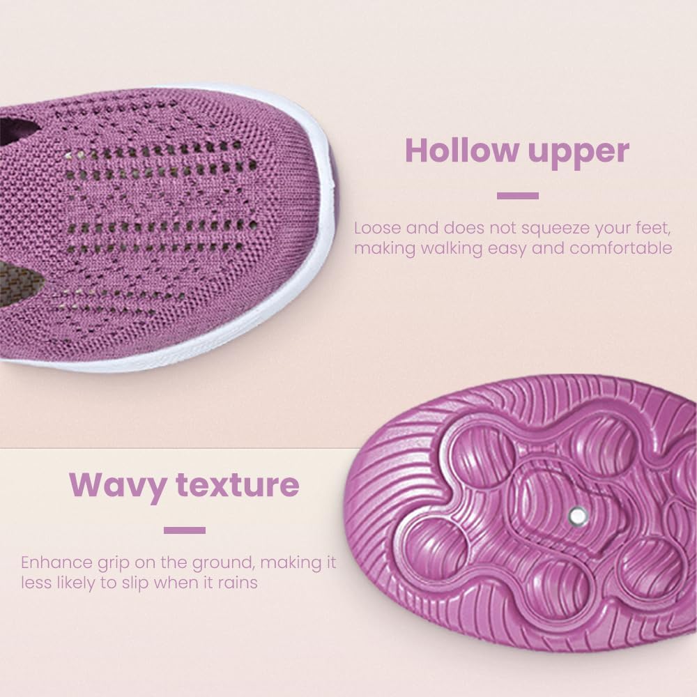 Hlpmedical women's orthopedic sneakers with breathable mesh uppers, soft soles, slip-on design, ideal for outdoor hiking and casual wear.