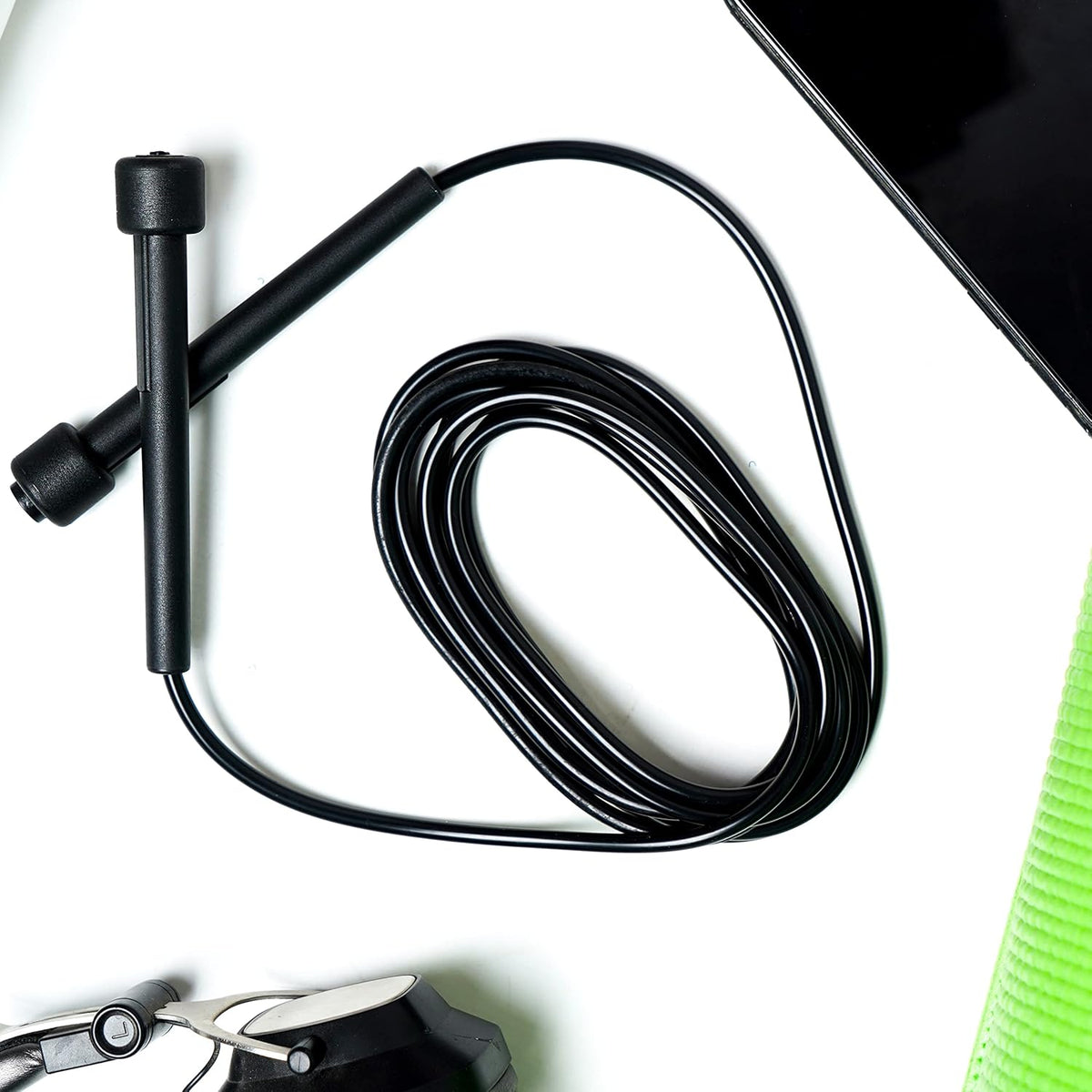 Adult Hlpmedical jump rope with non-slip handles, adjustable for fitness, fat burning, and boxing workouts.