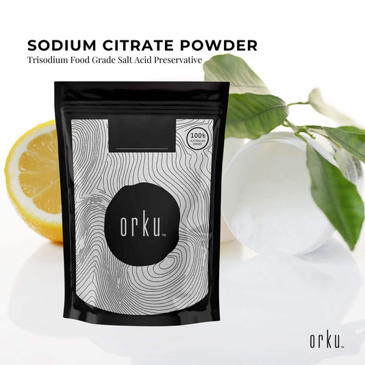 Hlpmedical 400g sodium citrate powder, food-grade trisodium salt used as a preservative and pH buffer in health supplements.