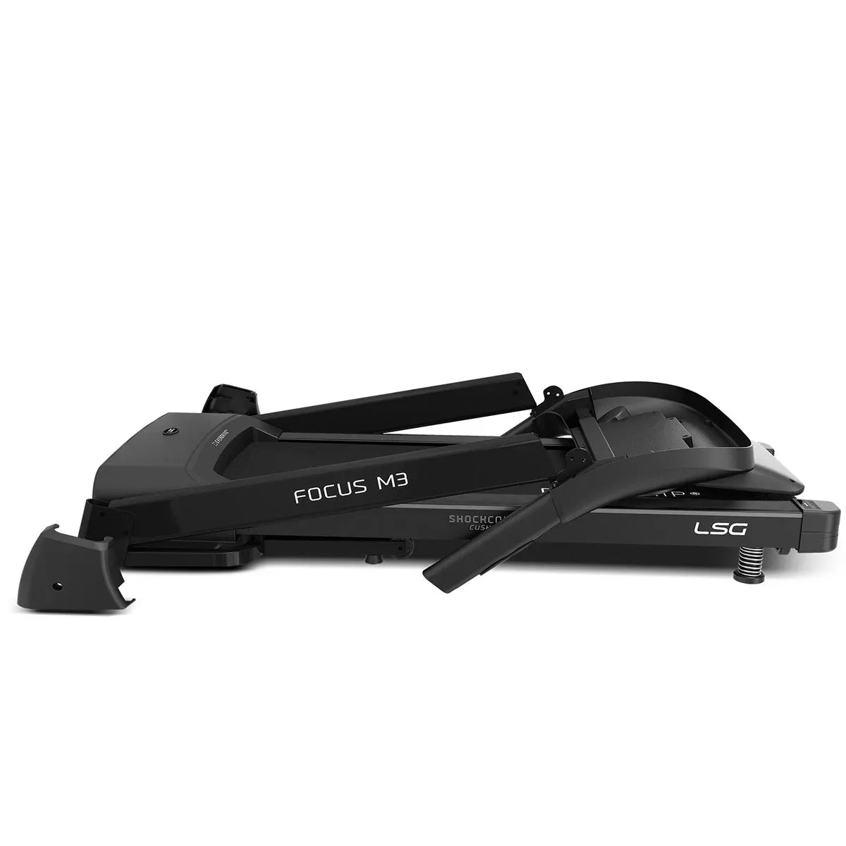 Hlpmedical LSG Fitness FOCUS M3 Treadmill for exercise and cardio workouts, showing running belt and control panel.