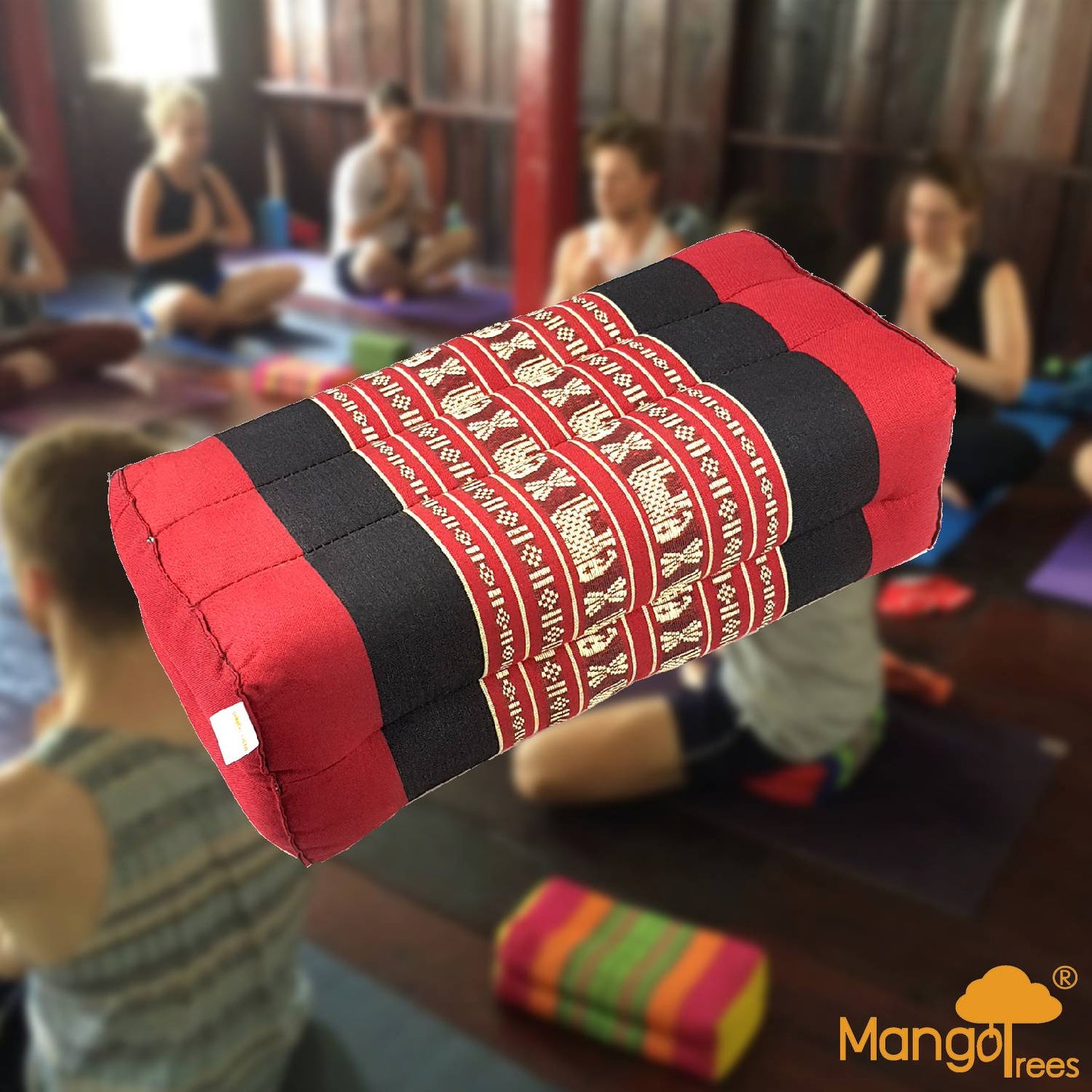 RedEle yoga block and meditation cushion by Hlpmedical, designed for wellness and comfortable support during yoga and meditation.