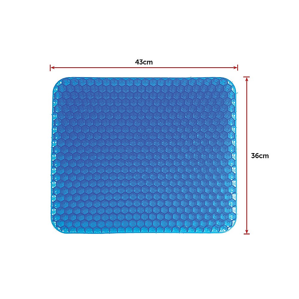 Hlpmedical gel chair seat cushion for lower back pain relief, designed for wheelchairs, cars, and office chairs.