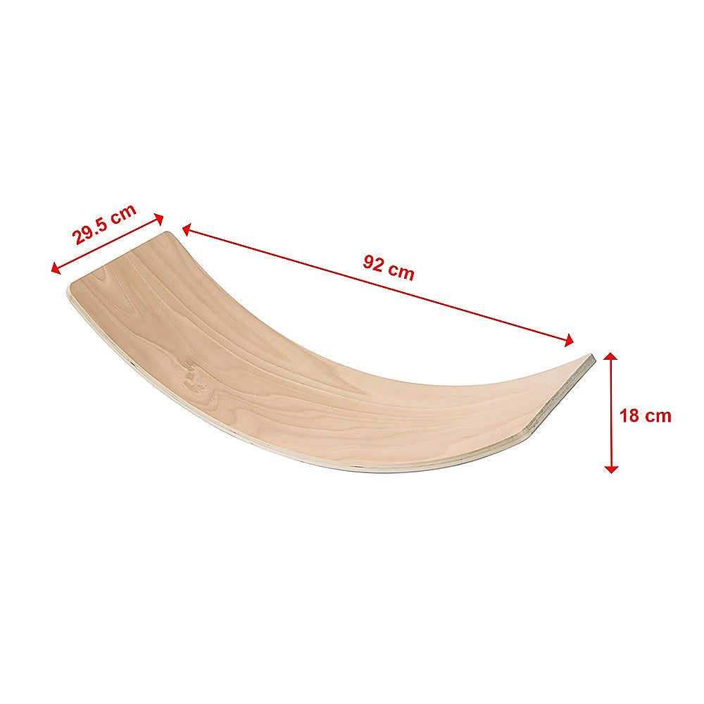 Wooden balance board beam seesaw for kids and adults, ideal for yoga, exercise, and fitness, by Hlpmedical.
