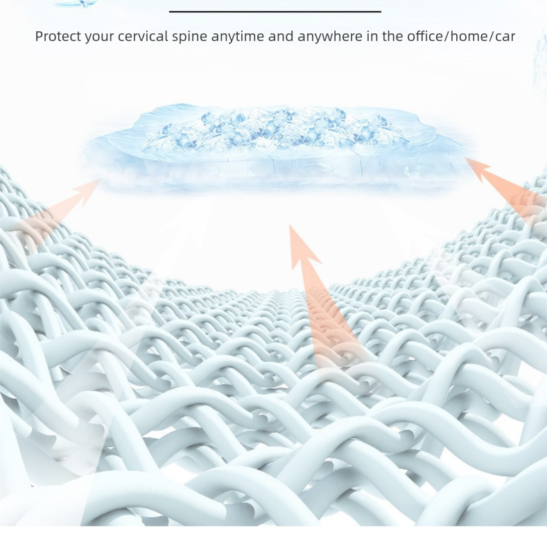 Black Neck Support Brace for Posture Correction – Cervical Collar with Cooling Fabric and Adjustable Fit for Office, Driving and Daily Use