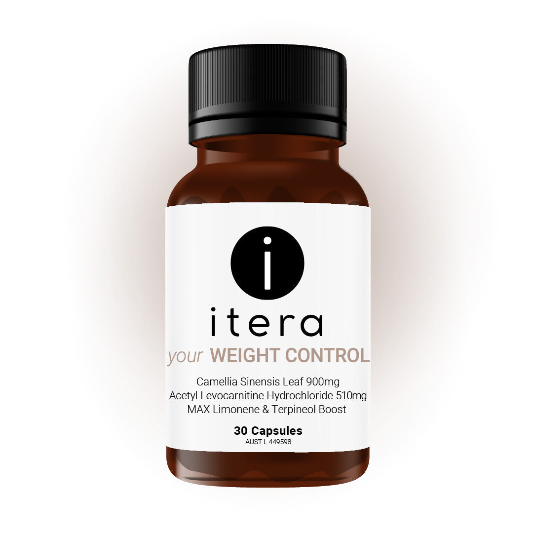 Hlpmedical Itera Health Your Weight Control supplement bottle with 30 capsules, dietary supplement for weight management.