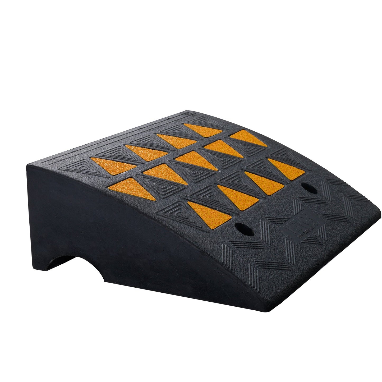 Heavy-duty rubber curb ramp by Hlpmedical with 15.2 cm rise, 37 cm width, ideal for forklifts, trucks, wheelchairs, and vehicles.