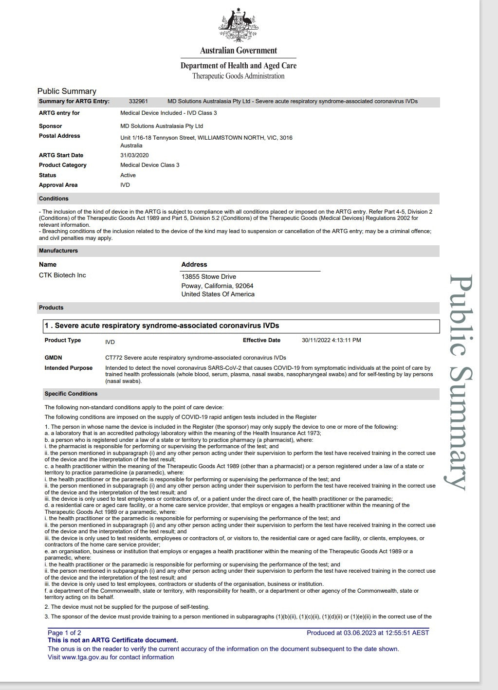 Twin-Pack OnSite COVID-19 Rapid Antigen Test Kit Nasal Swab Home Test Kit Wholesale Price