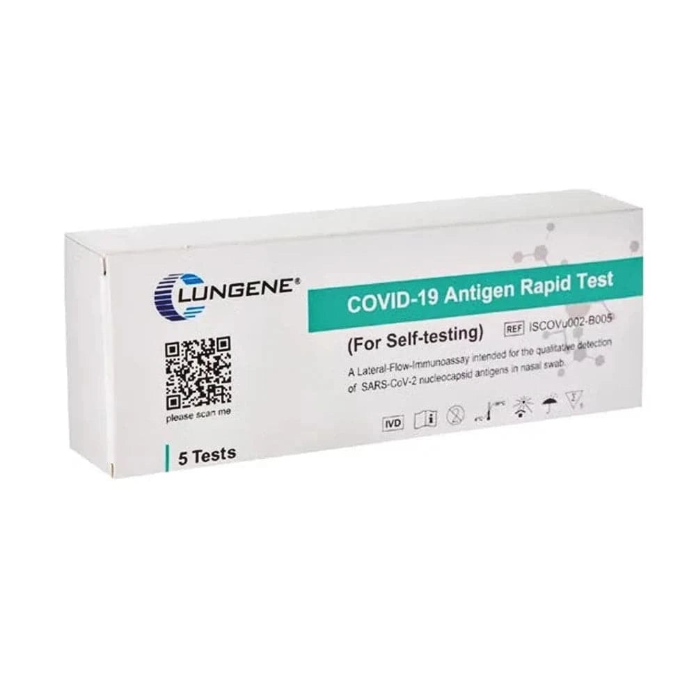 HLP Medical Supplies Clungenge COVID-19 rapid antigen test kit with nasal swab, 20 boxes containing 100 tests for self-testing.