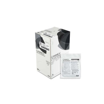 Sterile GAMMEX Latex Dermashield surgical gloves in a box of 50 pairs, used for medical procedures by HLP Medical Supplies.