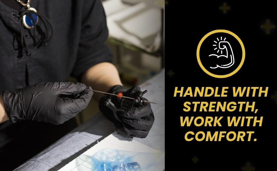 SHIELD RIGHT XtraGuard Black Nitrile Gloves - Heavy Duty, 6g, Disposable, Latex & Powder Free, Chemical & Puncture Resistant, Food Safe, Medical Grade
