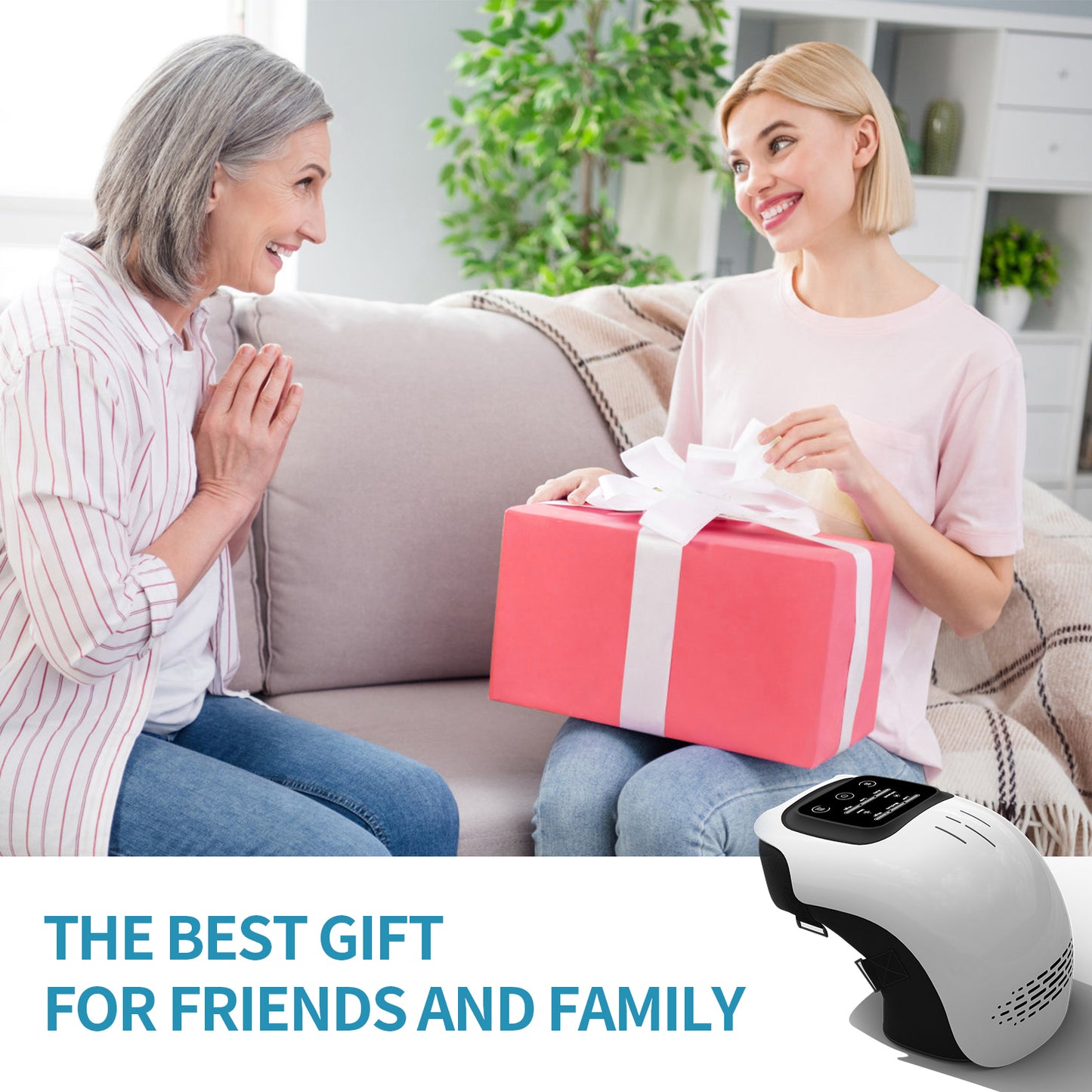 HLP Medical Supplies electric knee massager with heating, infrared, and vibration for pain relief and recovery.