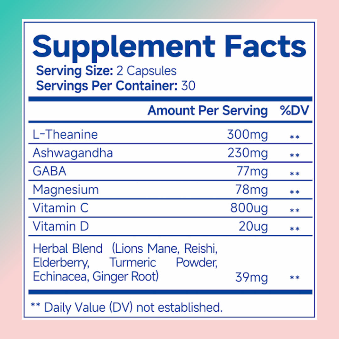 HLP Medical Supplies Ashwagandha supplement for women with L-Theanine and magnesium for stress relief, focus, and relaxation.