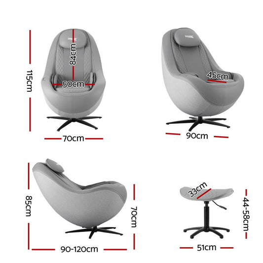 Hlpmedical Livemor massage chair electric recliner with 3D roller system, home massager, and cushioned seat for relaxation.