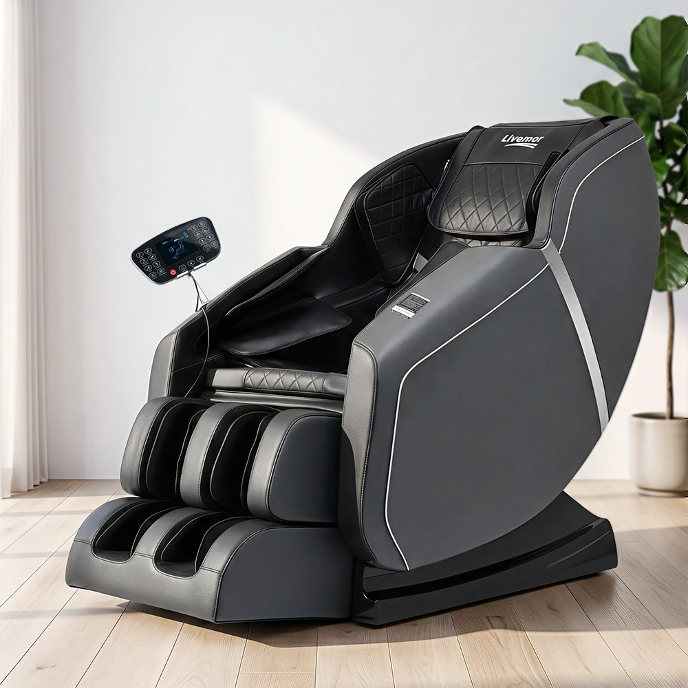 Hlpmedical Livemor electric massage chair with recliner and massager features, designed for relaxing comfort.