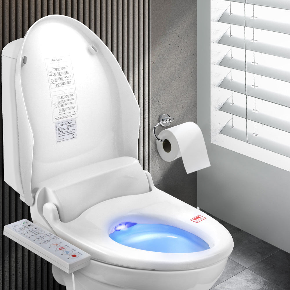 Hlpmedical Cefito electric bidet toilet seat cover with V-shape design and built-in water spray for bathroom hygiene.