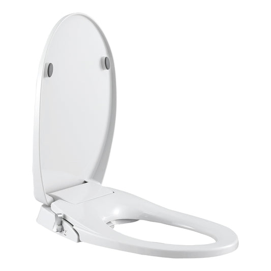 Hlpmedical Cefito non-electric bidet toilet seat in O-shape with dual nozzles, soft-close lid, water-mark finish, DIY installation.