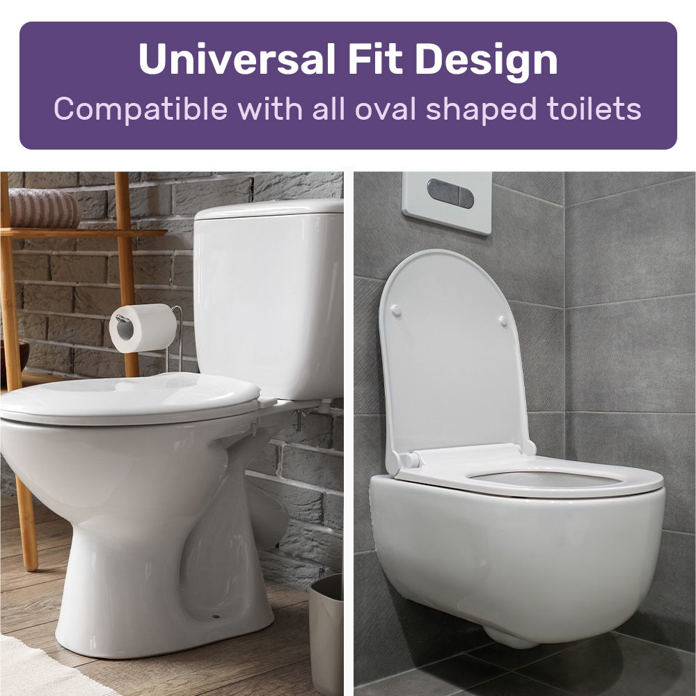 Hlpmedical EQUIPMED raised over toilet seat in white, 10cm height, with lid and sturdy design for mobility and accessibility support