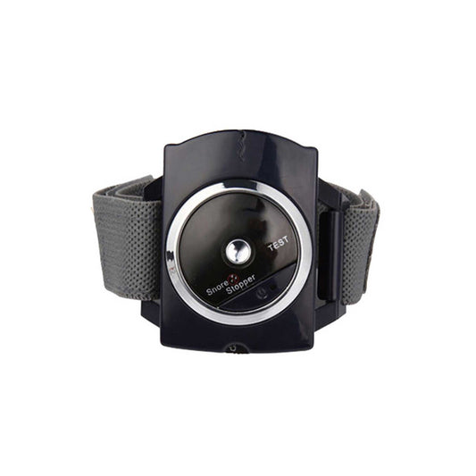 Hlpmedical anti-snoring aid stop watch worn as a wristband, designed to reduce snoring and improve breathing during sleep.