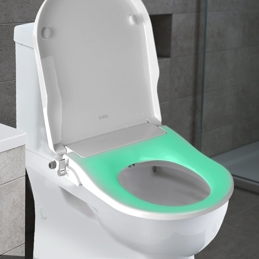 Hlpmedical Cefito non-electric bidet toilet seat cover with auto water wash and dry function, designed for bathroom comfort and hygiene.