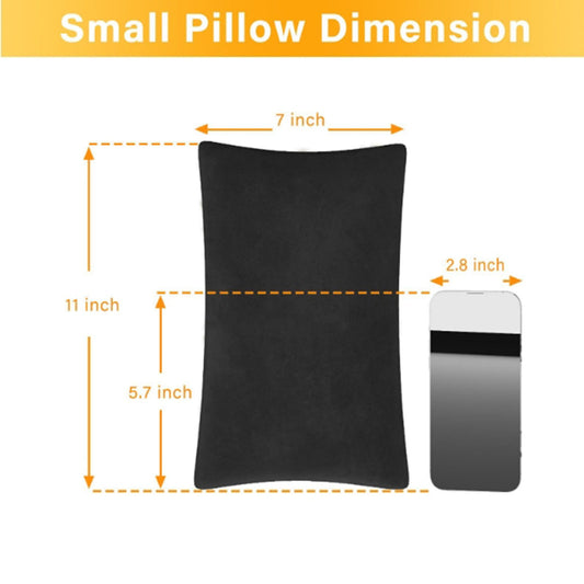 Red 2-pack small cooling memory foam pillows, 11x7 inches, for sleeping, travel, neck, knee, lumbar support, and pets.