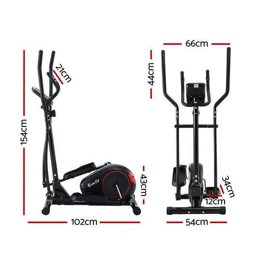 Hlpmedical Everfit exercise bike elliptical cross trainer with LCD display for home gym fitness workouts and cardio training.