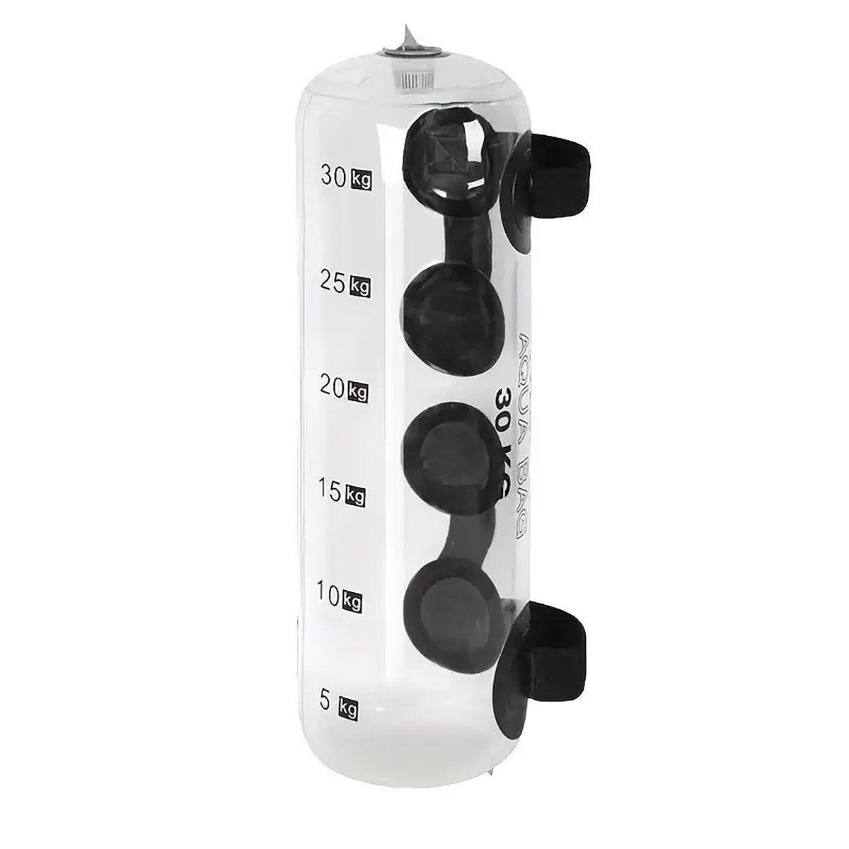 Hlpmedical adjustable inflatable water weight bag for fitness and strength training, 20kg, used for squats and gym exercises.