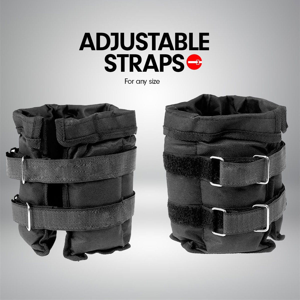 Hlpmedical Powertrain Sports adjustable 1kg ankle weights for exercise, gym workouts, yoga, and wrist fitness training.