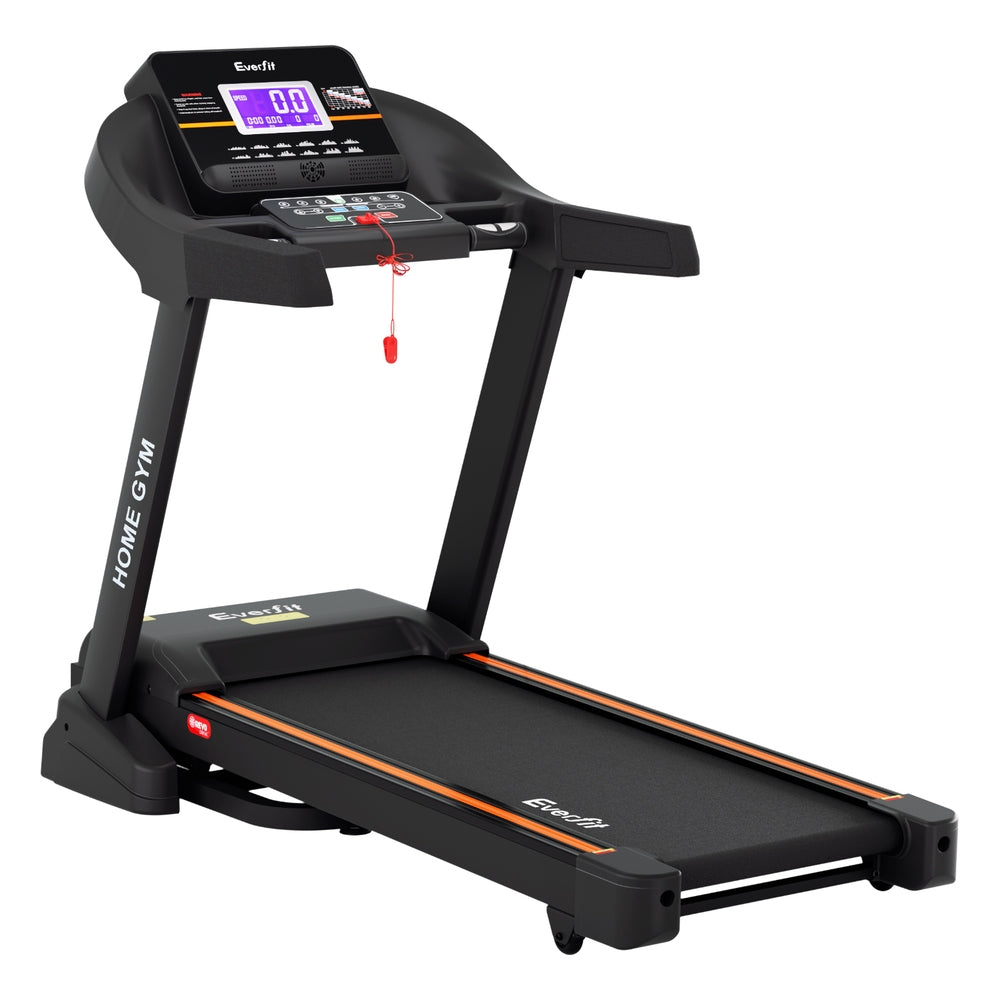 Everfit electric treadmill by Hlpmedical with auto incline, 490mm width, for home gym fitness and exercise routines.