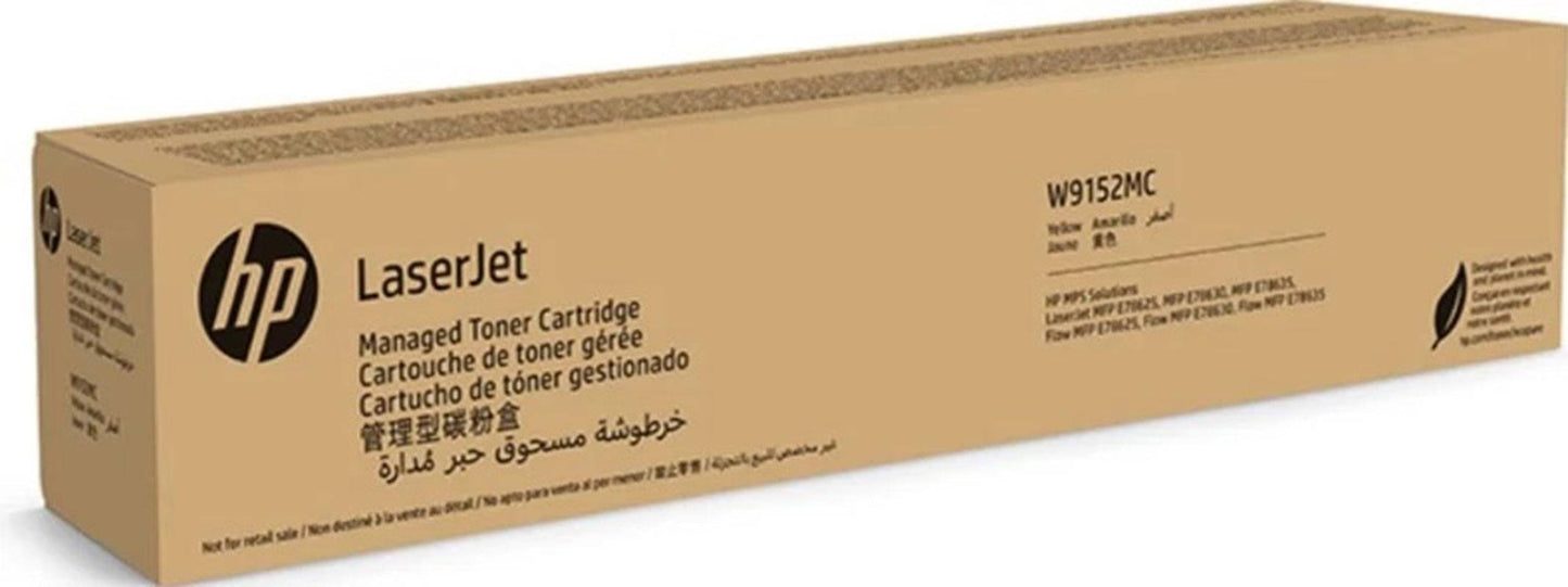 HLP Genuine HP W9152MC yellow toner cartridge for high-volume printing, featuring 24,000 print capacity.