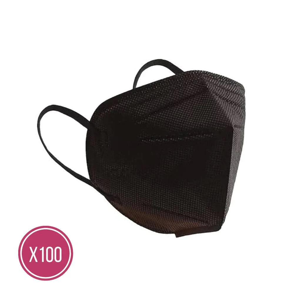 KN95 Face Masks with Ear Loop - Black 100 PCS