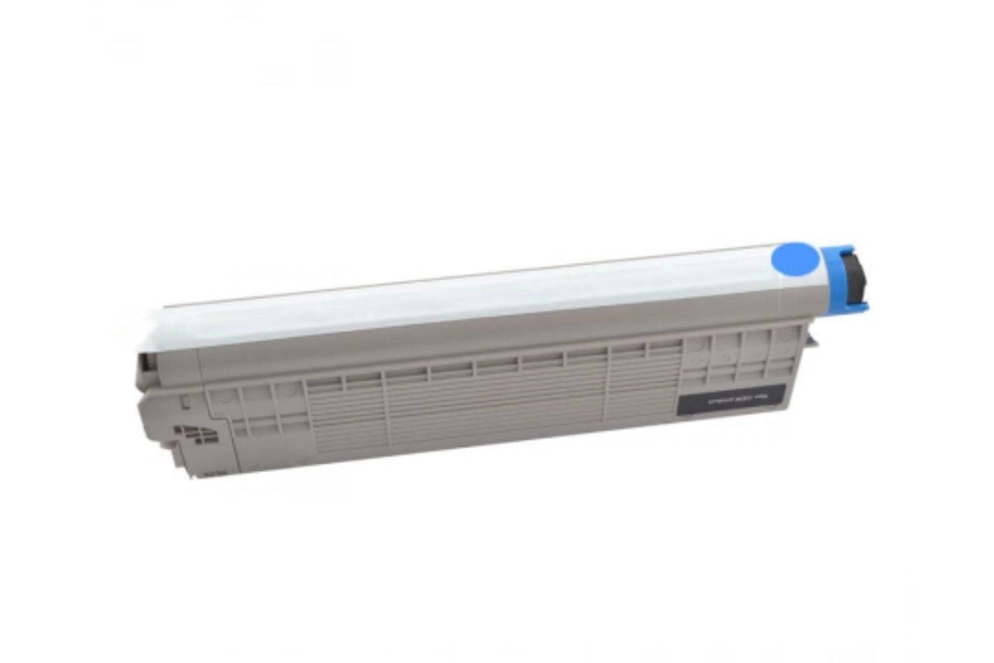 HLP compatible OKI MC853 cyan toner cartridge with part number 45862843, designed for high-yield printing up to 7,300 pages