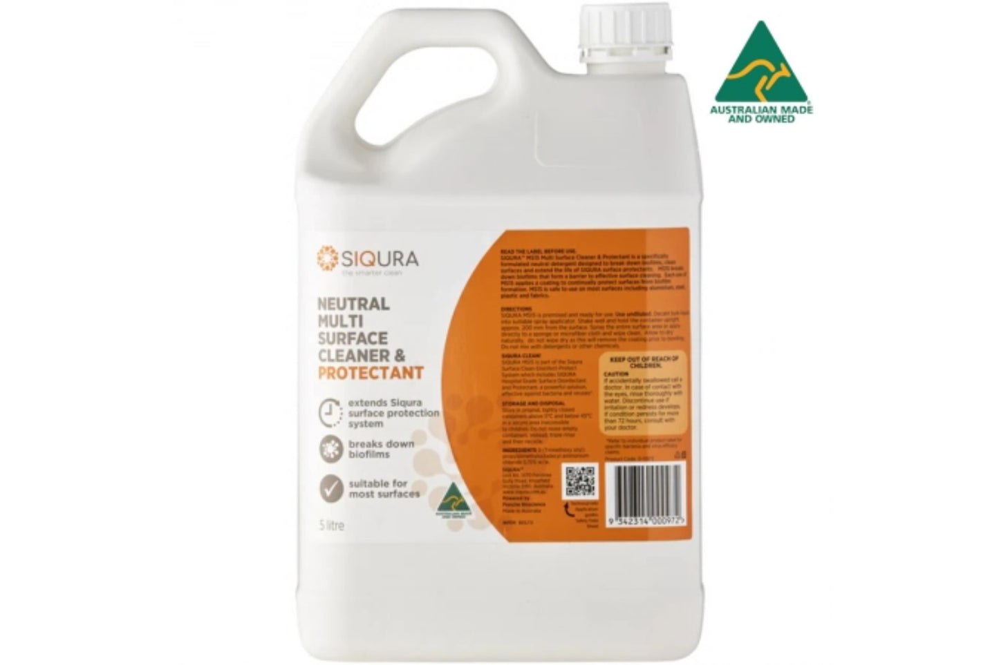 Siqura Neutral Multi Surface Cleaner & Protectant *Australian Made* 5 Litre