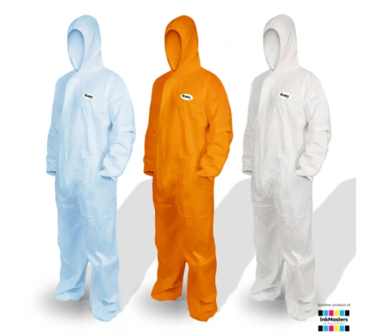 SMS Disposable Coveralls Type 5/6 Breathable Material Individually Wrapped - Medium - MEDIUM