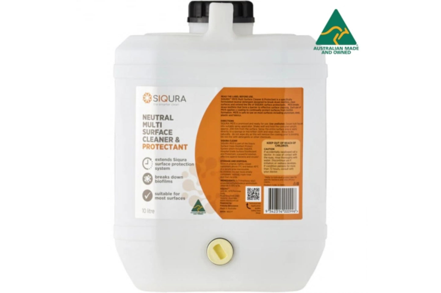 Siqura Neutral Multi Surface Cleaner & Protectant *Australian Made* 10 Litre