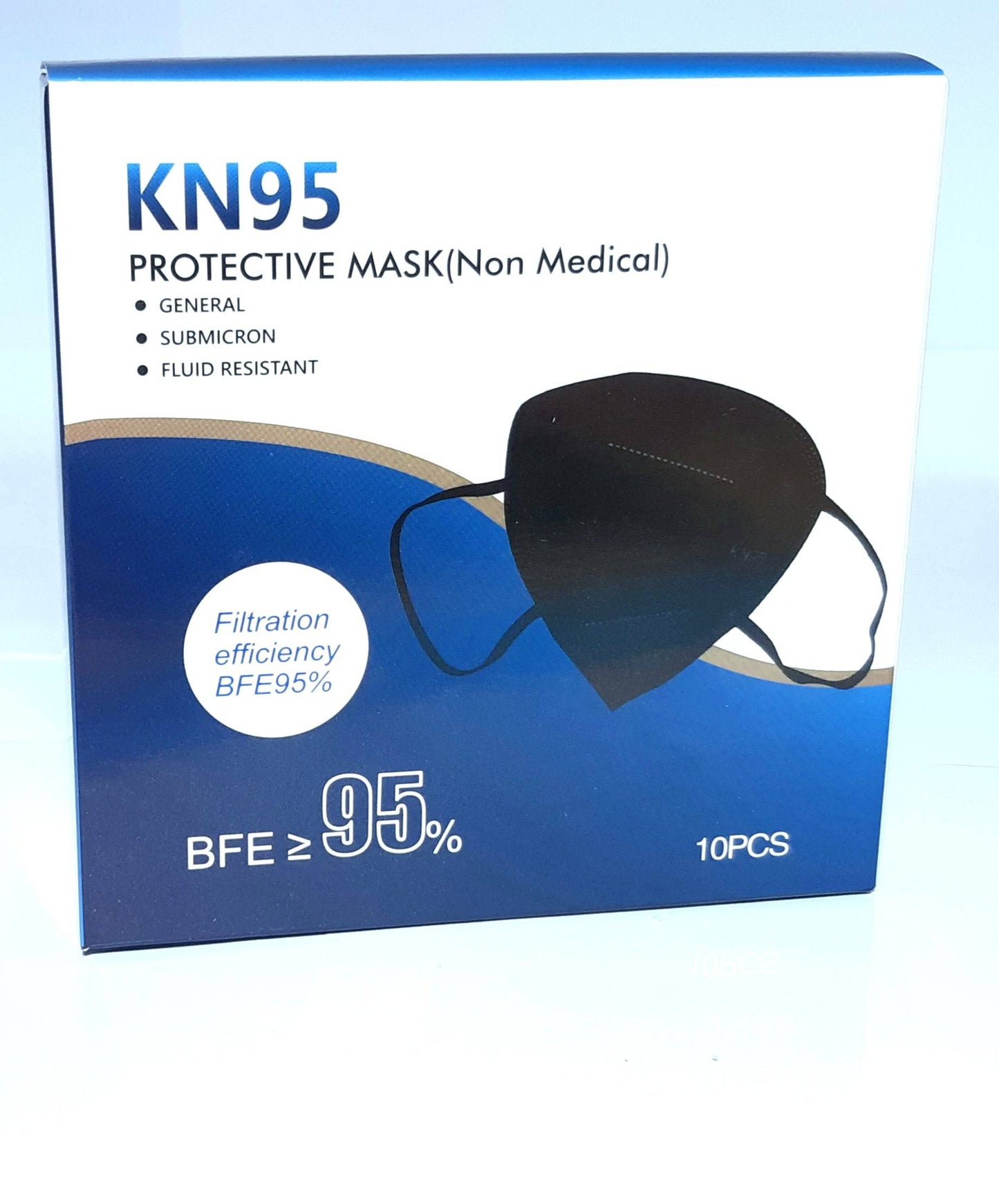 KN95 Face Masks with Ear Loop - Black 10 PCS