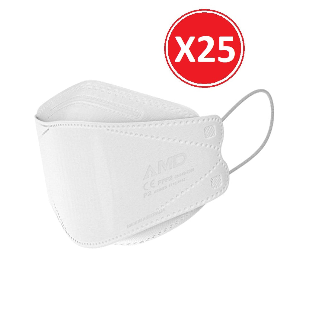 AMD P2 N95 Medical Respirator Face Masks 25pcs - Australian Made