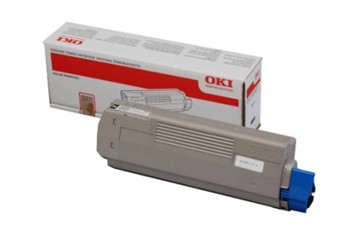 HLP genuine OKI MC853 magenta toner cartridge 45862842 for high-volume printing, up to 7,300 pages, in a sealed packaging.