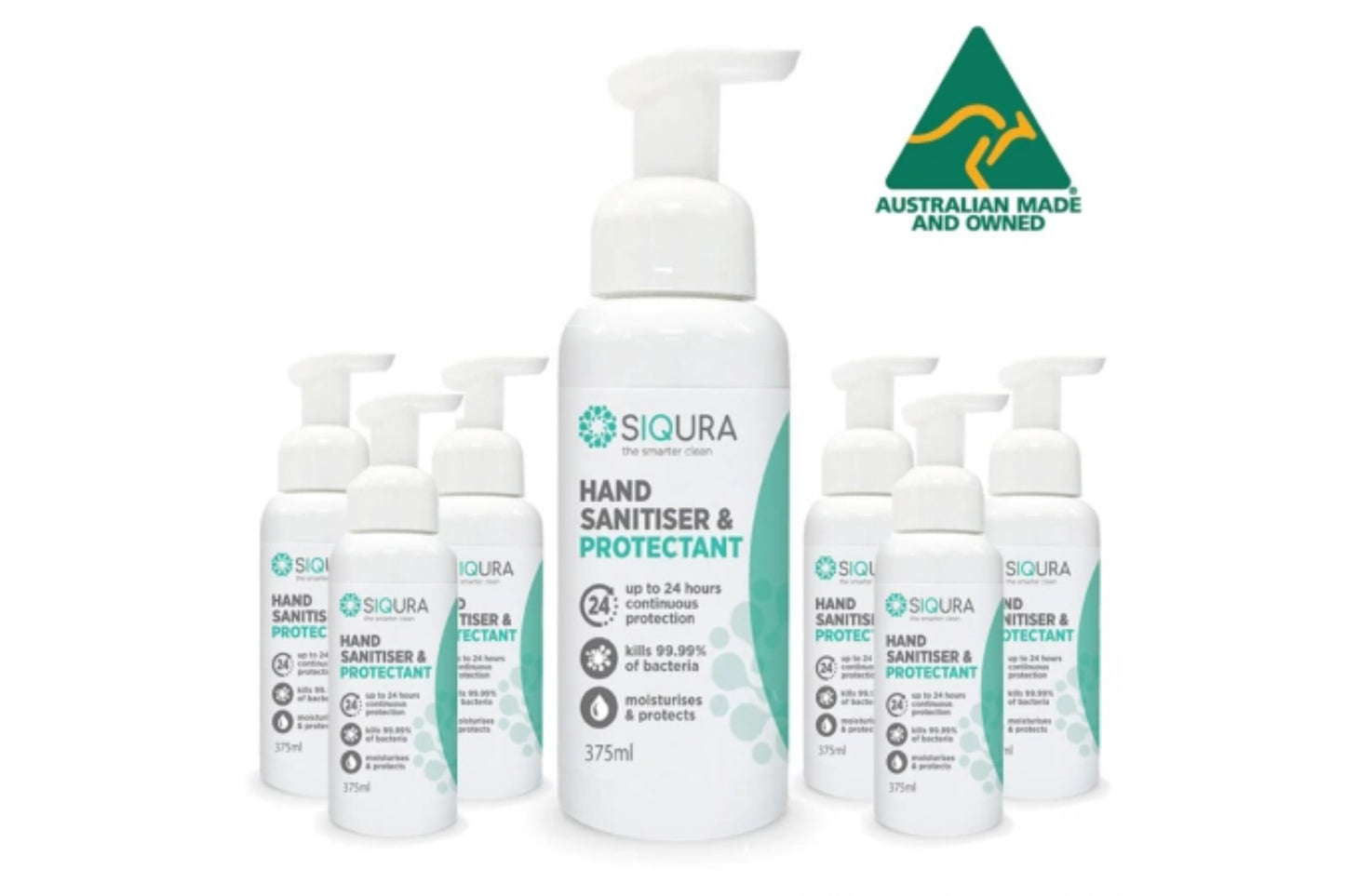 Siqura Foaming Hand Sanitiser & Protectant *Australian Made* 375ml