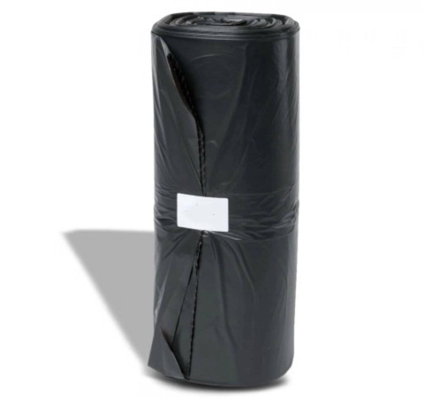 Black heavy-duty rubbish bin liners, 78L capacity, Hlpmedical brand, 5 rolls of 50 garbage bags each, durable waste disposal bags
