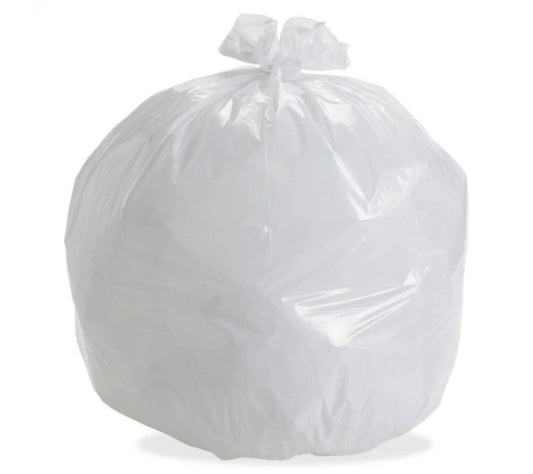 80L Clear Trash Bags / Bin Liners, 250 Garbage Bags