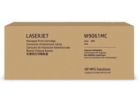 HP W9061MC cyan compatible toner cartridge for HP printers, delivers up to 12,500 pages, compatible with HP toner and inkjet printers.