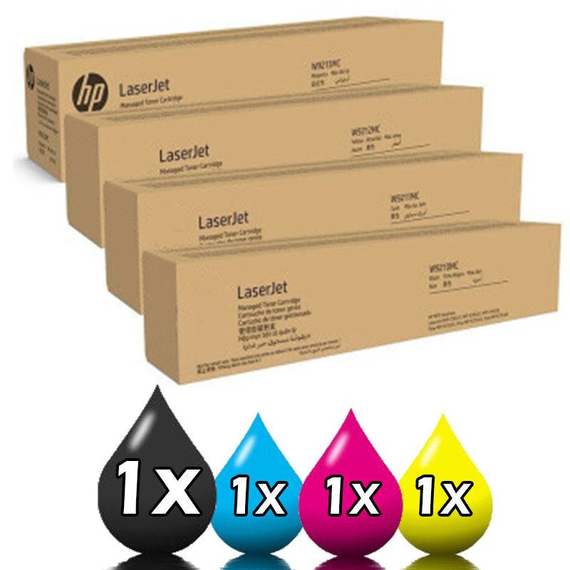 Genuine HP W9210MC-W9213MC CMYK laser toner cartridge 4-pack from Hlpmedical, compatible with LaserJet printers