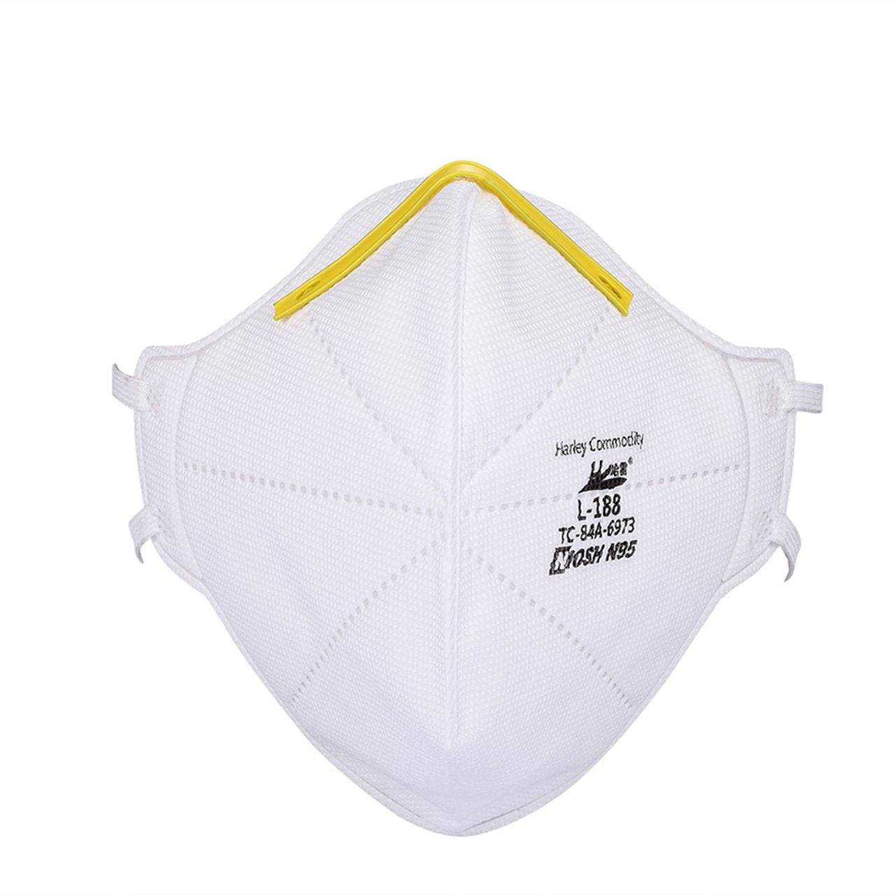 Harley L-188 N95 particulate respirator face mask by Hlpmedical, flat-fold design, NIOSH and TGA approved PPE for respiratory protection